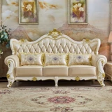 Кожаный диван Qiyu в европейском стиле, средняя и большая квартира, гостиная, комбинация первого слоя из воловьей кожи 123, диван из массива дерева, резная кожа, искусство