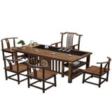 Комбинация чайного столика и стула на балконе Esmei, новый китайский стиль, кунг-фу, офисный чайный столик из цельного дерева, универсальный домашний журнальный столик