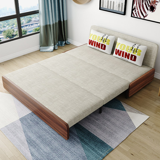 GREMOR-sofá cama plegable de doble uso, Almacenamiento multifuncional, sala de estar telescópica, push-pull, Internet, celebridad, sofá individual doble