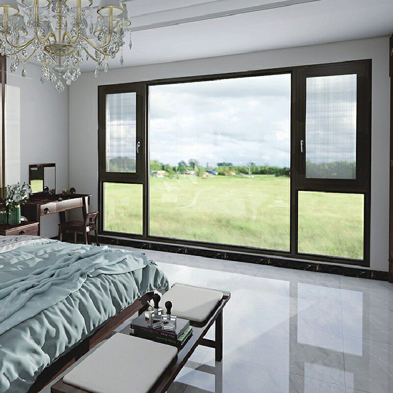 Oudek window broken bridge aluminum door and window seal balcony one aluminum alloy door and window casement window custom sealing window soundproof window