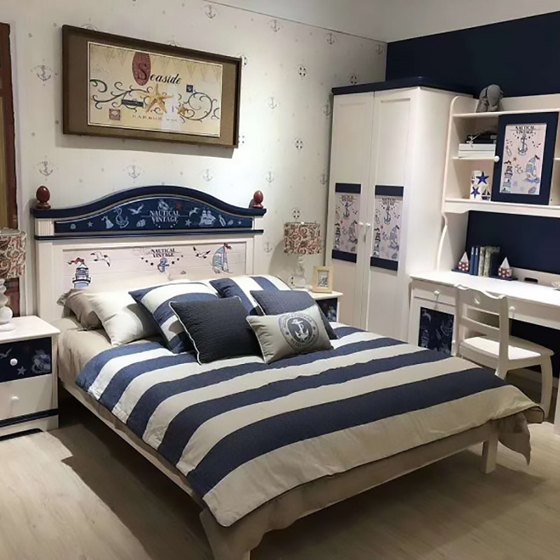 Qi Zhi Gui Ren Yuanmei Bar Full Solid Wood Global Series Eco-friendly Teenager Single Bed Children 1.5m Log Princess Bed