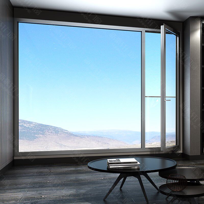 New Hoxuan doors and windows Stuttgart 78 System aluminum alloy window in the open and down floor Broken Bridge Aluminum Casement Window-Taobao