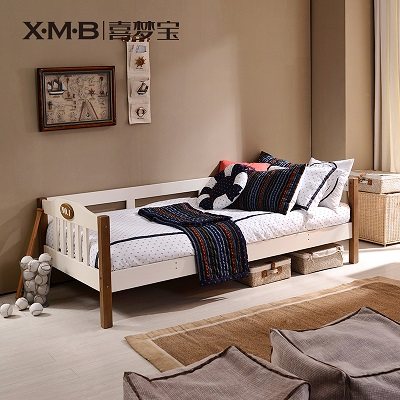 Ximenbao children's residential furniture solid wood with railings pine bedroom small bed ladder cabin boys and girls