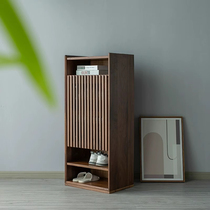 Eisenai Japanese-style pure solid wood breathable shoe cabinet modern simple large-capacity grille shoe rack for home storage