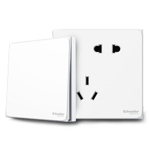 Schneider one-open five-hole socket switch air conditioning panel household type 86 white