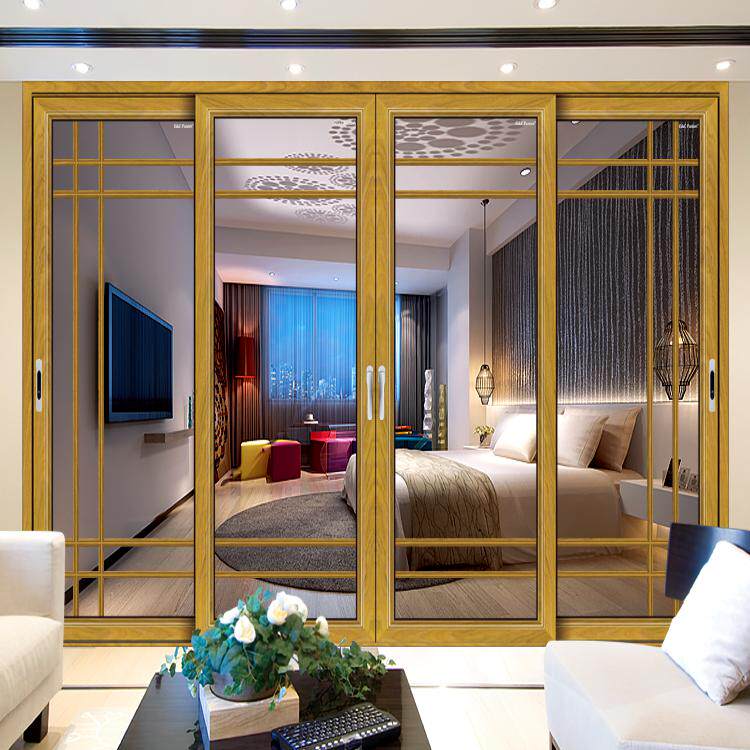 Fuxuan doors and windows Ouja Baron Two-rail aluminum alloy Ramen Kitchen Balcony hanging wheel glass Ramen muted style