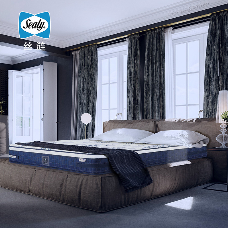 Silklink Imported Blue Lord Series Blue Xi Spring Latex Mattress, Dual-Use Soft and Hard Spine-Protecting Simmons Mattress