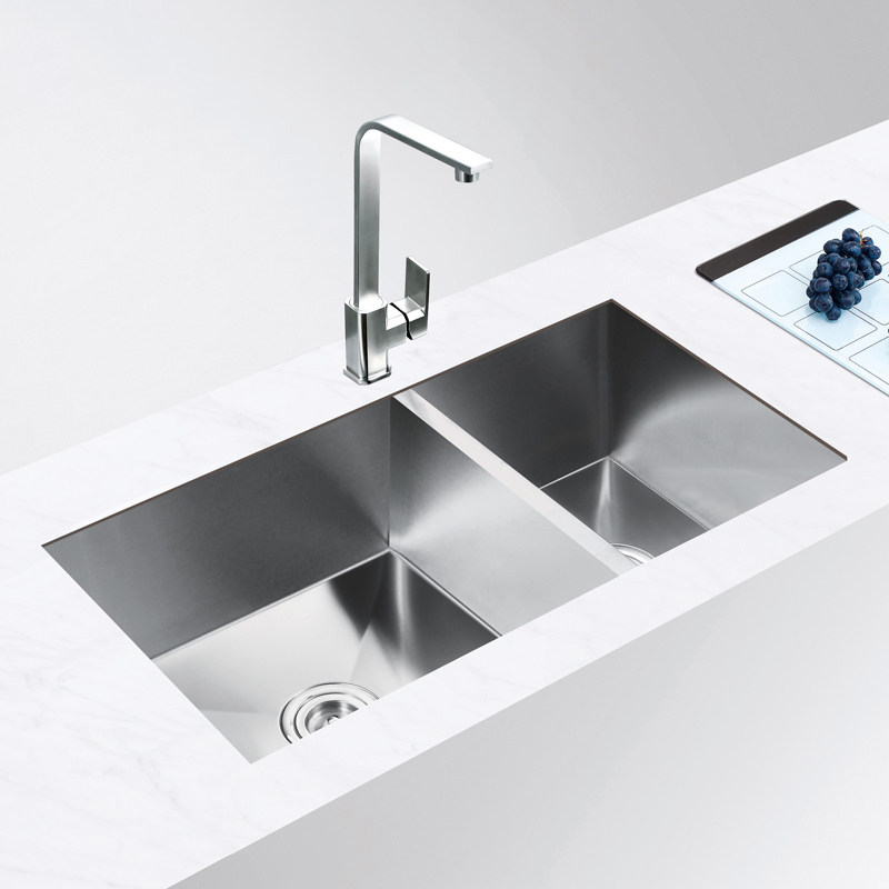 Submarine handmade basin sink double tank 304 stainless steel large single tank thickened kitchen counter in the counter under the basin wash basin