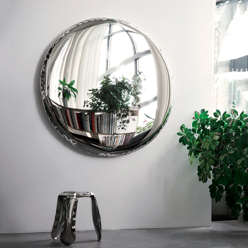 Zieta Poland Imported Oko Simple Color Wall Hanging Electroplated Stainless Steel Mirror Circular Mirror Decorative Mirror
