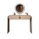 Zoshe Italian-Style Minimalist Dressing Table, Modern and Simple, Cream-Colored, Suitable for Small Apartments, High-End Feel, All Solid Wood, Light Luxury