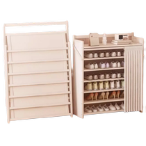 Luxury storage shoe rack at home doorway multi-layer simple shoe rack free of installation for rental housing economical foldable shoe cabinet