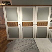 Three-door wardrobe 6009 Beifan childrens furniture solid wood furniture American and French combination environmentally friendly paint