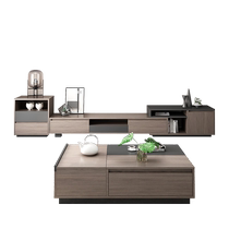 Mu Yue coffee table TV cabinet combination Nordic modern simple storage cabinet living room small apartment lift storage cabinet floor cabinet