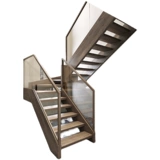 Стеклянное уличное ограждение из натурального дерева подходит для лестницы для домашнего использования, подсветка пола, вилла