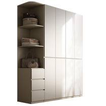 Muzue solid wood wardrobe new 2024 hot style bedroom household storage locker small apartment flat door wardrobe