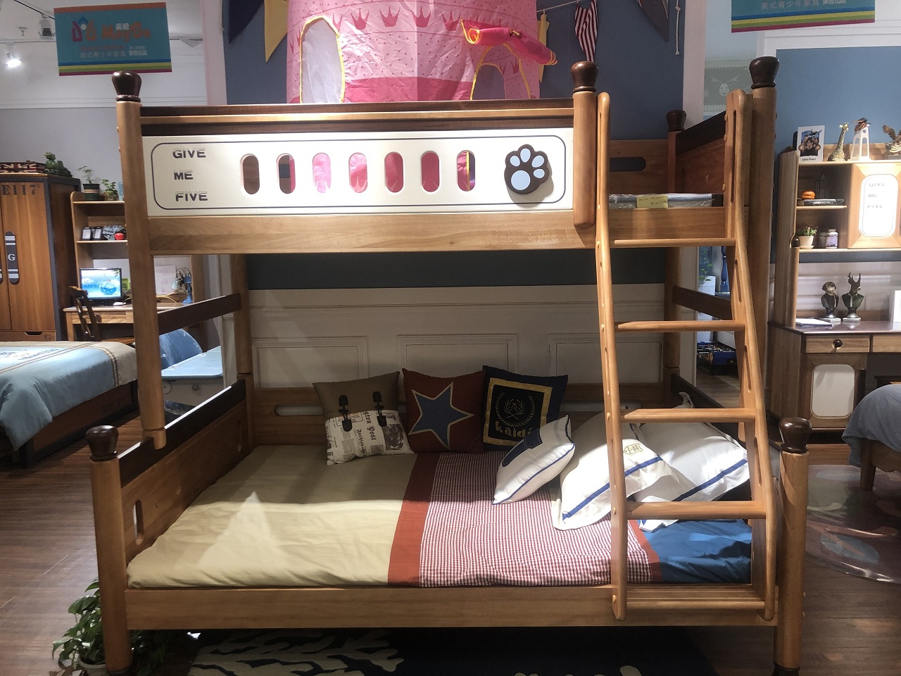 Noble edge beauty bar children's bed all solid wood bed high and low bed bunk bed sub-mother bed up and down household M48