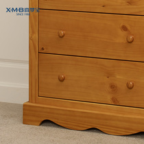 Ximengbao solid wood bookcase bookshelf pine wood childrens bookcase simple modern open storage cabinet with drawers