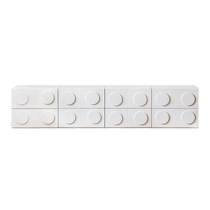 Qiliwu French cream style TV cabinet living room modern simple ins white solid wood card door cabinet module combination