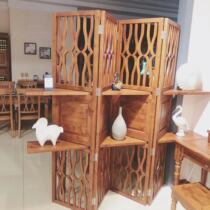 Hantao Furniture screen JO-1 solid wood entrance cabinet entry door living room screen partition cabinet Chinese maple partition
