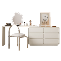 Northern Palace Solid Wood Cream Style White Desk Dressing Table All-in-one Simple Home Dressing Table Desktop Computer Table