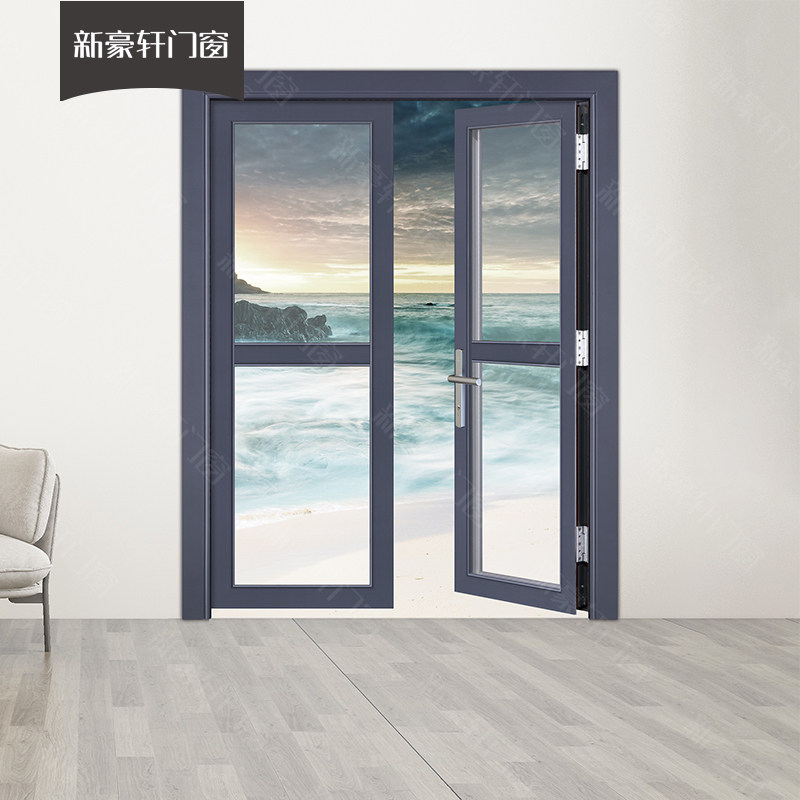 Xinhaoxuan doors and windows Large folding door customization Hotel lobby folding door villa balcony Aluminum alloy sliding door