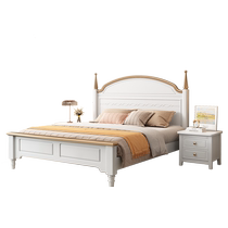 Nan Luxury Bei Hua all solid wood childrens bed boy single bed 1 5 meters bedroom American style teenage girl princess bed