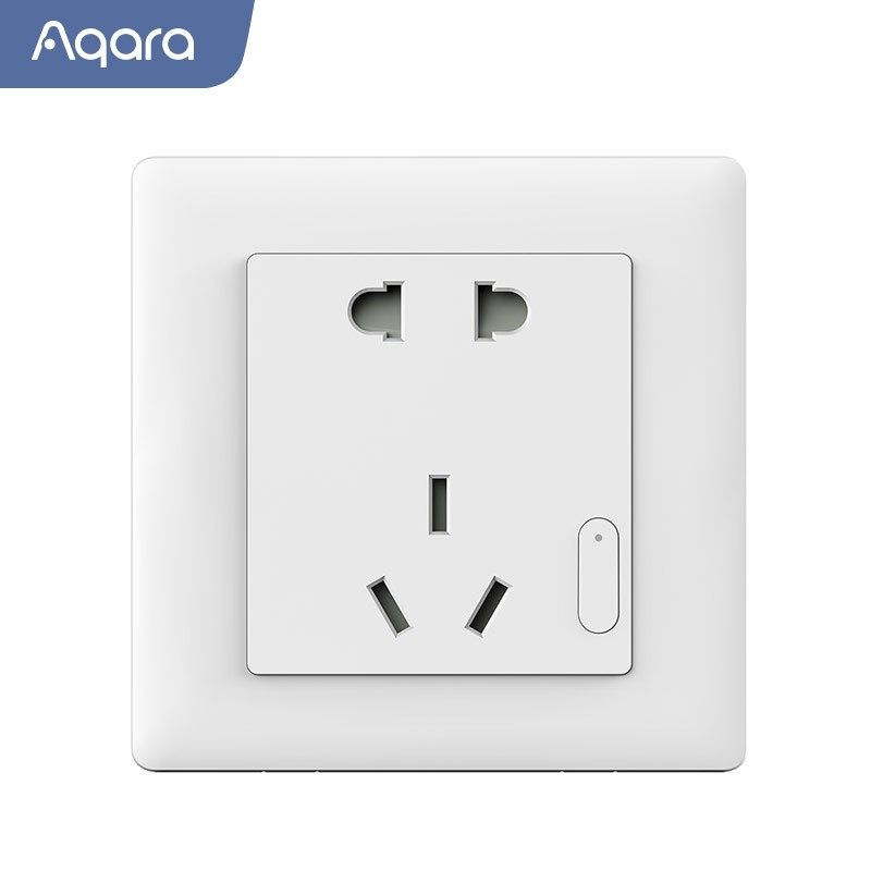 Green Mi Aqara Smart Wall Socket Dark Case Five Holes Smart Socket With Remote Switch Timed 86 Type