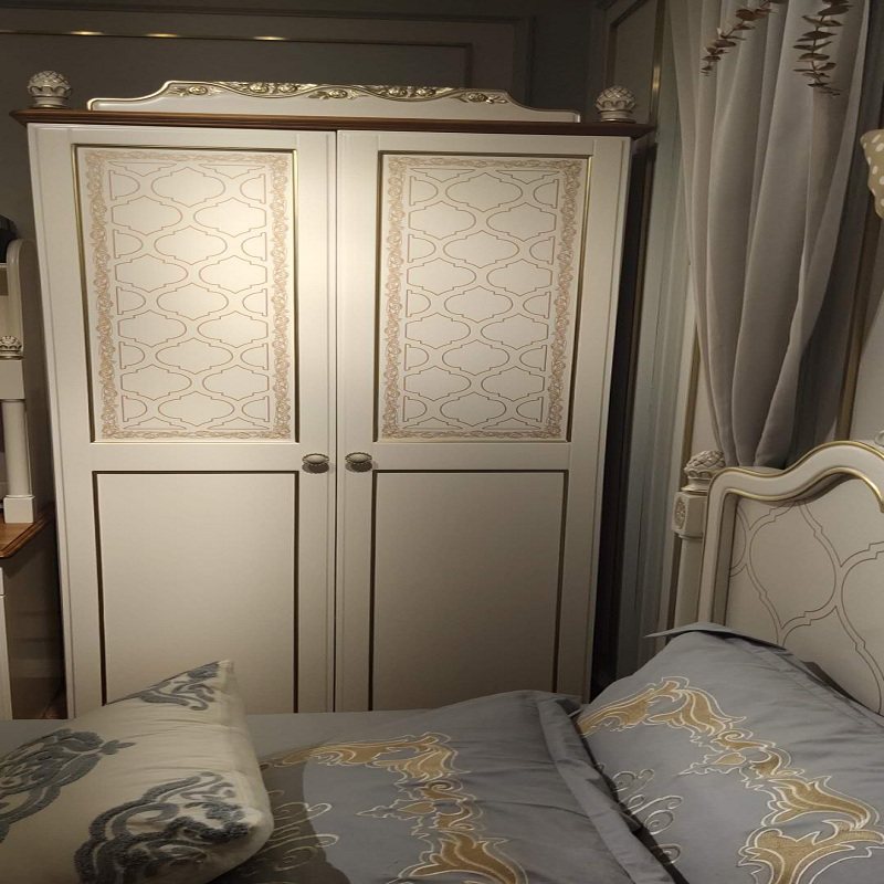 Two-door wardrobe 6005 Beverany Children's furniture All-wood furniture American-style combined with environmental protection paint