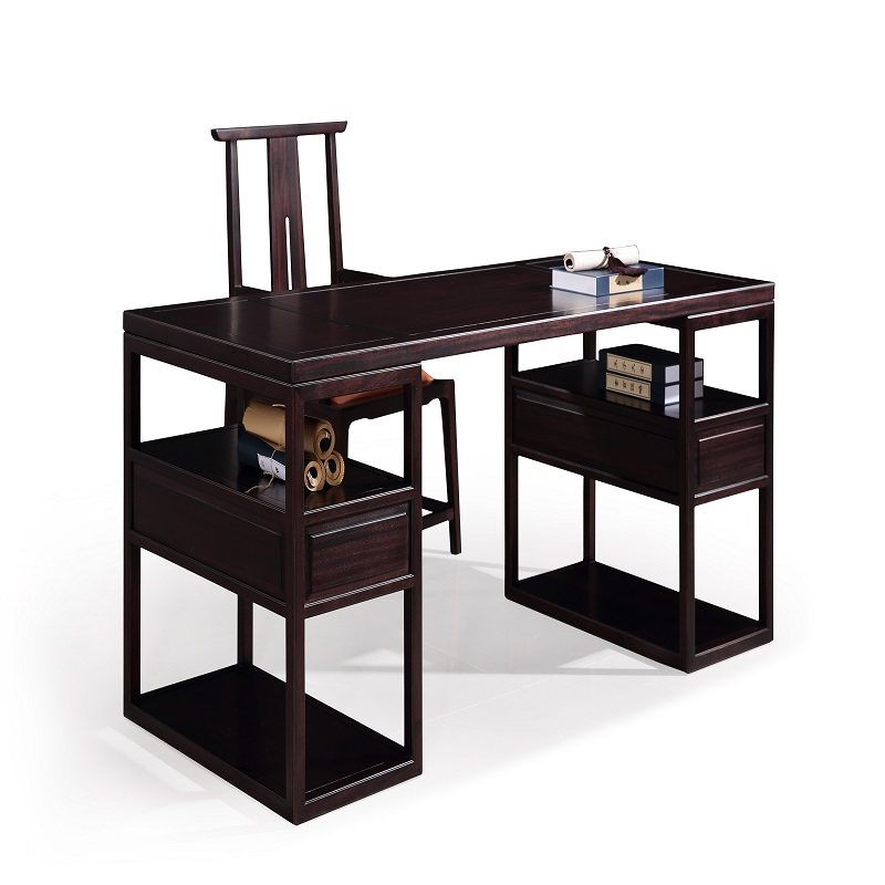 Desk View full solid wood without auxiliary material Usilk sandalwood household can be set to be new Chinese