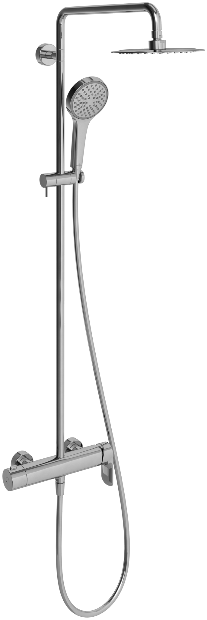 Meritocratic shower head suit thermostatic tap hot and cold shower nozzle booster home bathroom bathroom with clear shower shower