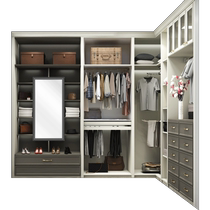 Baineng 304 stainless steel wardrobe custom wardrobe wardrobe cloakroom sliding door stainless steel cabinet whole house customization