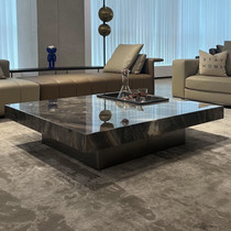 Zhenpi marble coffee table sunken Italian minimalist Minotti suspended boteco square luxury stone coffee table