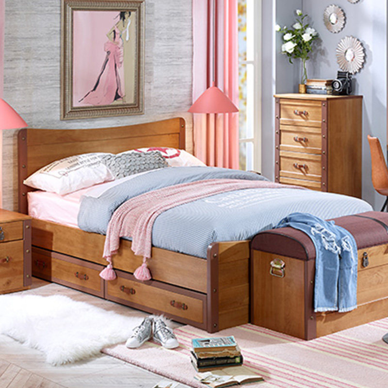 X.M.B Joydream Treasure children's furniture solid wood Universal travel Inn Wind eco-friendly single bed FB91025-3V7