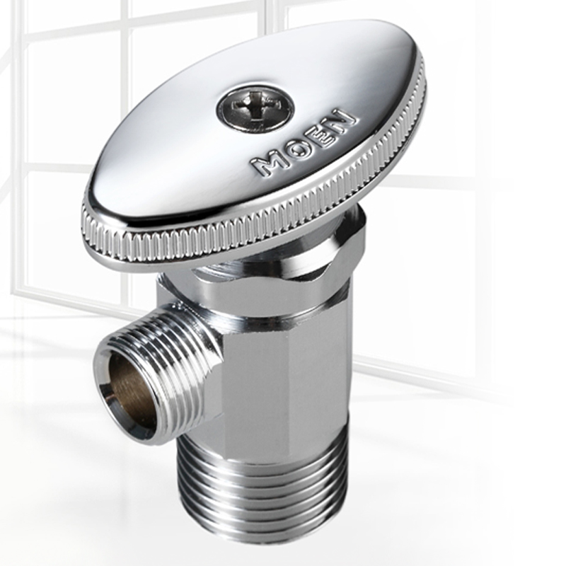 Moron copper plated chrome switching spiral hot and cold water angle valve tap accessories Triangle valve stores the same heat pin