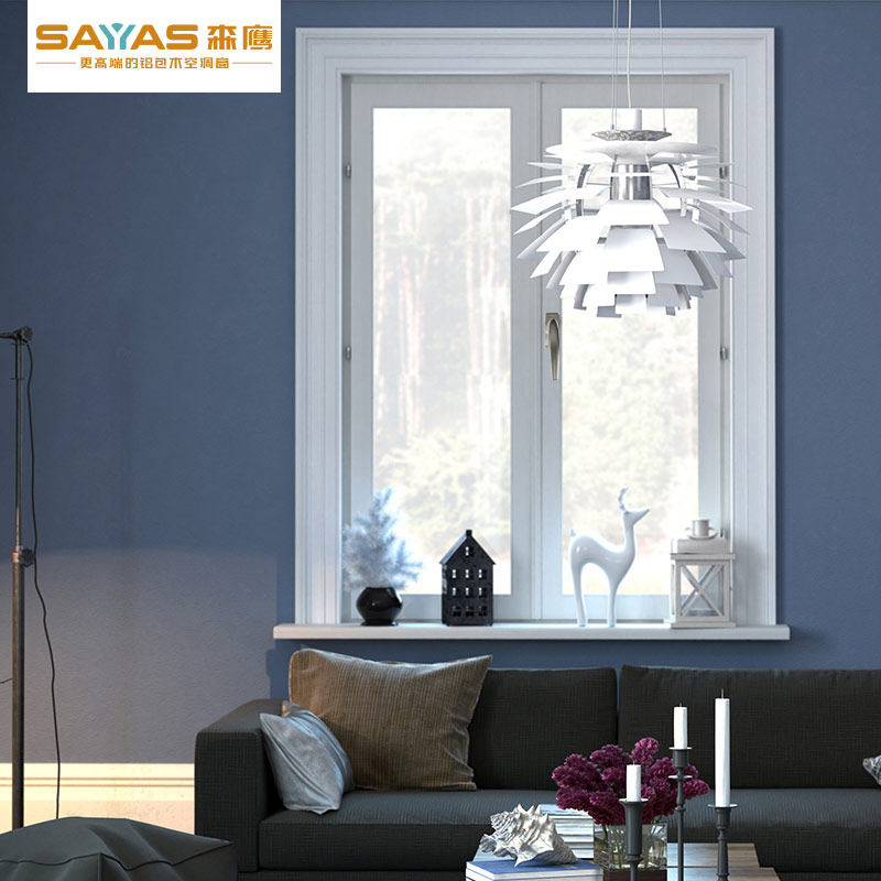 Senying push window looking at the moon air conditioning window A86 outer window aluminum clad wood window high-end doors and windows Villa doors and windows