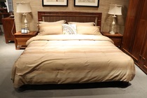 Ronglin Kyocera New Chinese Style Hedgehog Rosewood (Pterocarpus erinaceus) moire rib frame bed