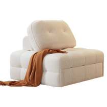 Kyria 2024 new multifunctional sofa bed combination solid wood tofu block single leisure lazy sofa