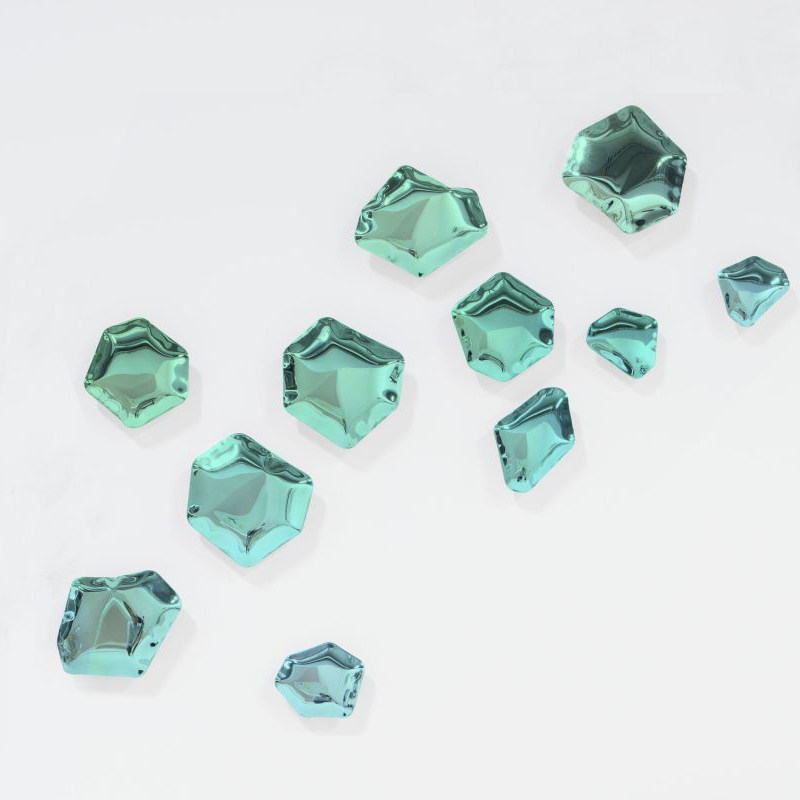 Zieta Polish imported Kamyki simple color wall-mounted electroplating stainless steel mirror shaped mirror decorative mirror