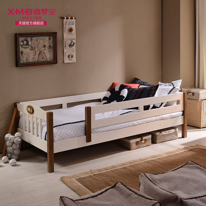 Happy Dreams Treasure children's furniture wood children with bar plate pine wood bedroom with small bed stepped cabin Straight Plate Bed