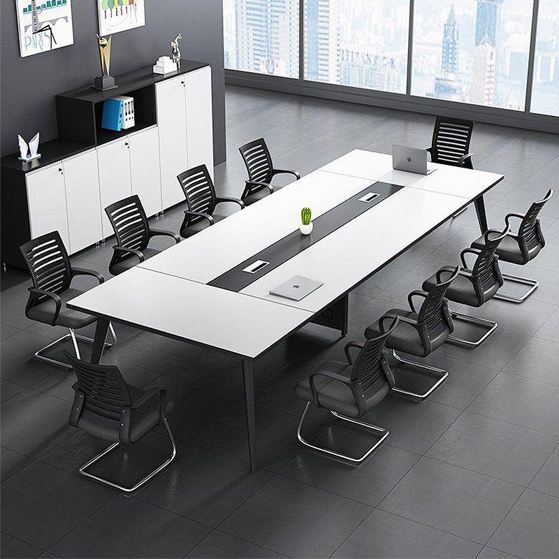 Haida office furniture conference room desk and chair combination simple modern white business meeting guests to negotiate tables and chairs