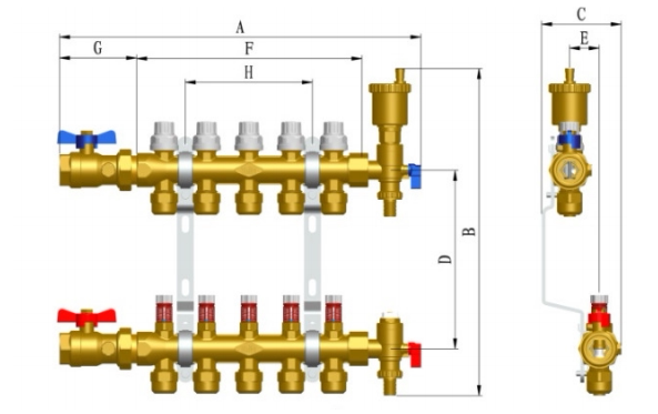 Vaillant floor heating water separator (Zhengzhou exclusive road) Red Star Macalline Zhengzhou shopping mall store the same price