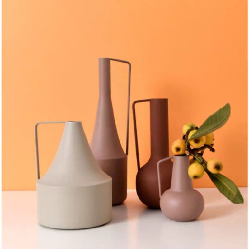 Shanguo & Set Morandi orange red kettle ornament slender type modern minimalist Nordic living room kettle ornament