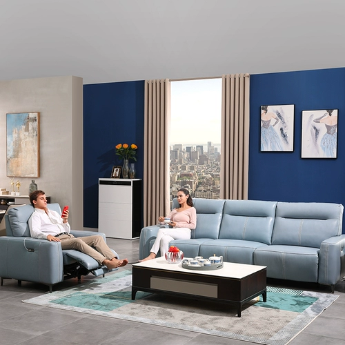 Chivas первоклассный благородный первый слой воловьей кожи, функциональный диван, современный, простой, роскошный 4 + 3 + 2 + 1