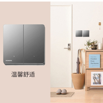 Siemens switch socket Ruizhi Aurora gray five-hole switch panel USB household 16A air conditioner large panel