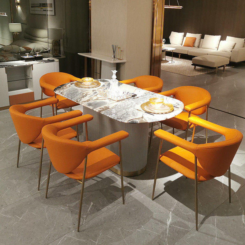 Ithman YSMAN marble table light lavish chair combined oval modern minimalist home luxury home Nordic