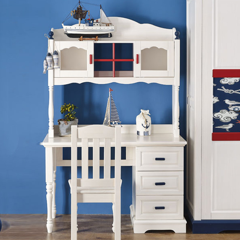 I love my home SNG51 home solid wood desk children desk book room composition desk white green and environmental protection