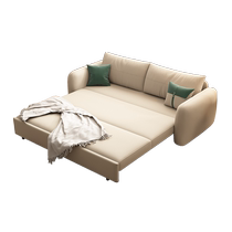 Jinyu technology fabric sofa bed dual-purpose foldable double push-pull small apartment storage multi-functional cream style sofa