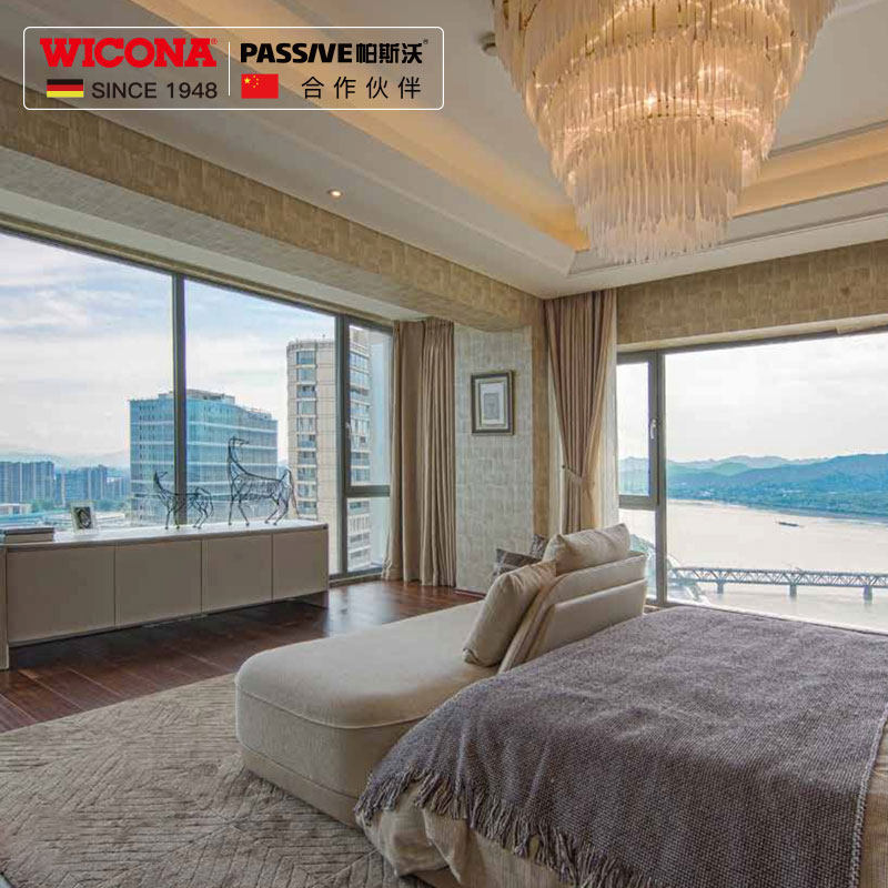 Wickner aluminum alloy windows set for soundproof windows Germany import villa system doors and windows Customized floor window-Taobao