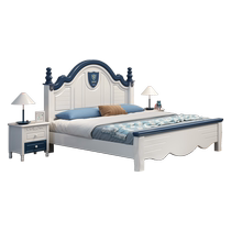 Ailaijia childrens bed boy American teenager all solid wood bed 1 2 single bed 1 5 storage boy princess bed