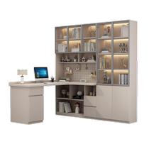 Wanyu solid wood desk bookshelf combination bookcase integrated table bedroom computer table desktop home corner writing table
